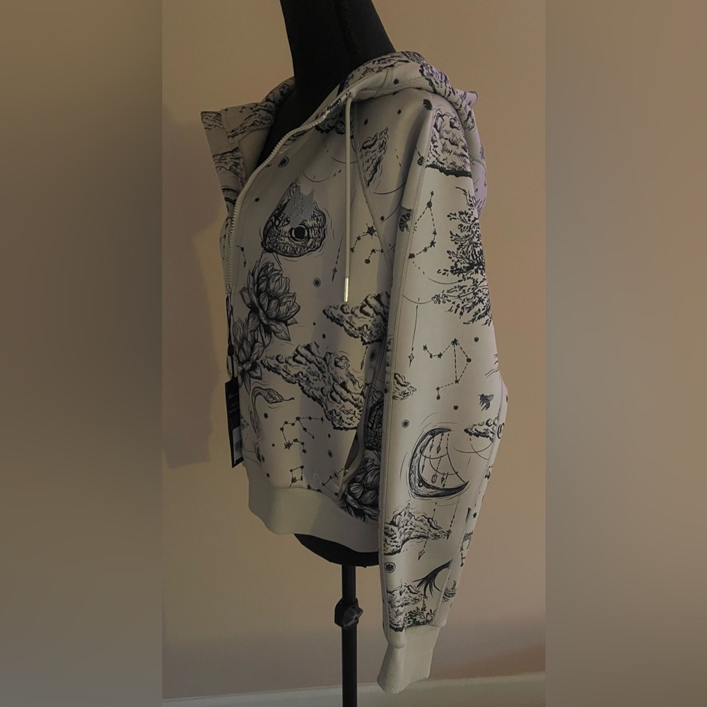 NWT Greyson Moon Diamond Kristina full zip hoodie in Sand. Size L - Picture 4 of 15